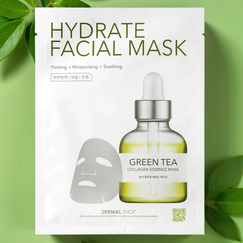 Тканевая маска Dermal Shop Hydrate с экстрактом зеленого чая, Выбранный выриант маски: Зеленый чай