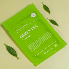 Успокаивающая маска Dermal с экстрактом зеленого чая, Выбранный выриант маски: Зеленый чай