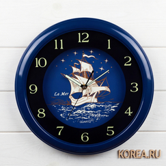 Детские настенные часы La Mer GC004014 «Парусник на синем море» 335х335 мм