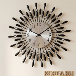 Настенные часы B&S BS056-206236B со спицами: стильный элемент интерьера 430×430 мм