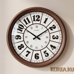 Настенные часы Kairos RK347 классические 370х370 мм с плавным ходом