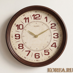 Часы настенные Kairos RP3303 винтаж коричневый МДФ размер 330х330 мм