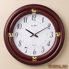 Настенные часы Lamer GD184001 коричневые 358x358 мм
