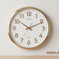 Настенные часы La Mer GD081-1 золотые круглые 320 мм