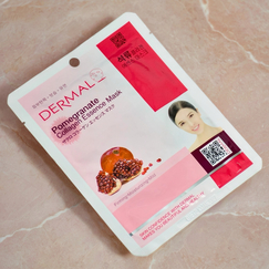 Тканевая маска Dermal с экстрактом граната и коллагеном, Выбранный выриант маски: Гранат
