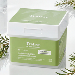 Успокаивающие пэды DERMAL с экстрактом чайного дерева (120 шт.), Количество: 120 шт., На основе: Чайное дерево