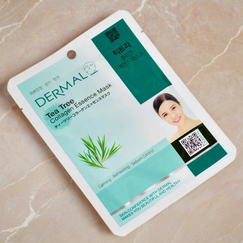 Тканевая маска Dermal с экстрактом чайного дерева и коллагеном, Выбранный выриант маски: Чайное дерево