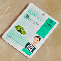 Тканевая маска Dermal с алоэ и коллагеном, Выбранный выриант маски: Алоэ