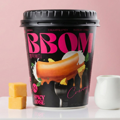 BBOM Topokki Rose — корейские токпокки в стакане со сливочно‑острым соусом Розé, Вкус: соус Розé, Способ готовки: В стакане