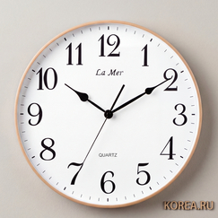 Настенные часы La Mer GD353-1 золотистые в современном стиле 340х340 мм