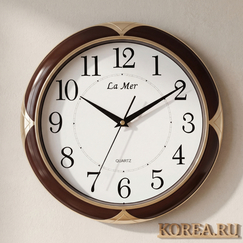 Настенные часы La Mer GD232007 круглые с плавным ходом 33 см