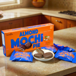 Моти в шоколаде с миндалем - Almond Mochi Cake 150г. (25г*6шт)., Вкус: миндаль