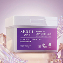 Набор тканевых масок DERMAL Seoul Face с ретинолом (36 шт.), На основе: Ретинол