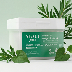 Набор антибактериальных тканевых масок DERMAL Seoul с экстрактом чайного дерева (36 шт.), На основе: Чайное дерево