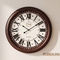 Часы настенные Kairos RK443 круглые из МДФ коричневого цвета 450х450 мм