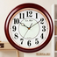 Настенные часы La Mer GD051-1 BRN коричневые 345x345 мм в классическом стиле