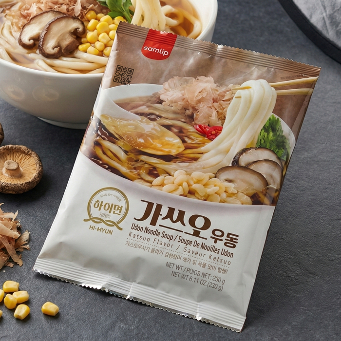 Удон Hi-Myun со вкусом копчёного тунца – аутентичный корейский суп с ярким умами, Вкус: Копченый тунец