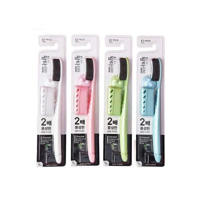 Зубная щетка "Misorang Wang Ta Charcoal" с активированным углем, Покрытие щетины: Уголь