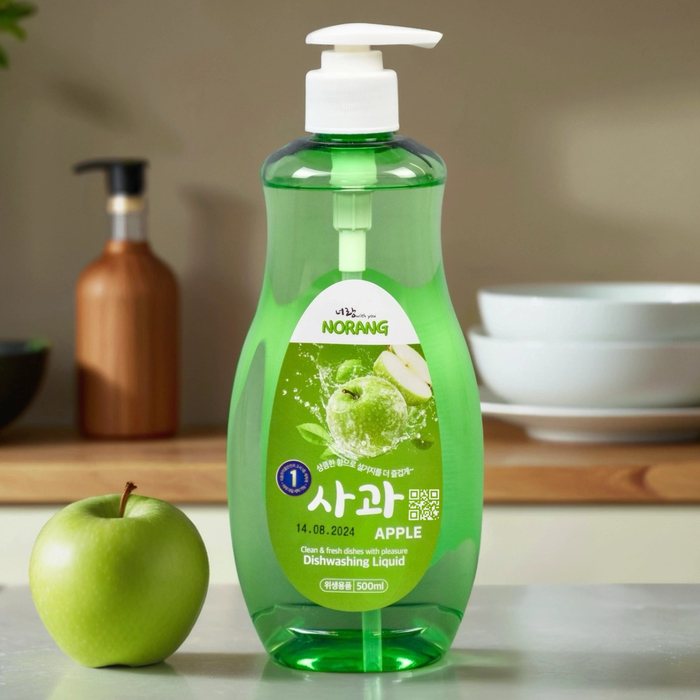 Средство для мытья посуды Norang с ароматом яблока (500мл.), Аромат (для вариации): Яблоко