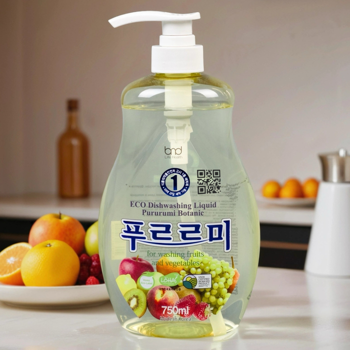 Эко средство для мытья посуды, овощей и фруктов Pururumi Botanic (750мл.)