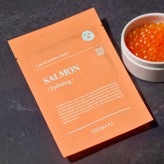 Увлажняющая маска Dermal с экстрактом икры лосося - глубокое питание и омоложение кожи, Выбранный выриант маски: Икра лосося