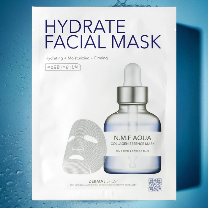 Тканевая маска Dermal Shop Hydrate с морской водой и натуральным увлажняющим фактором NMF для восстановления баланса кожи, Выбранный выриант маски: Увлажняющий фактор