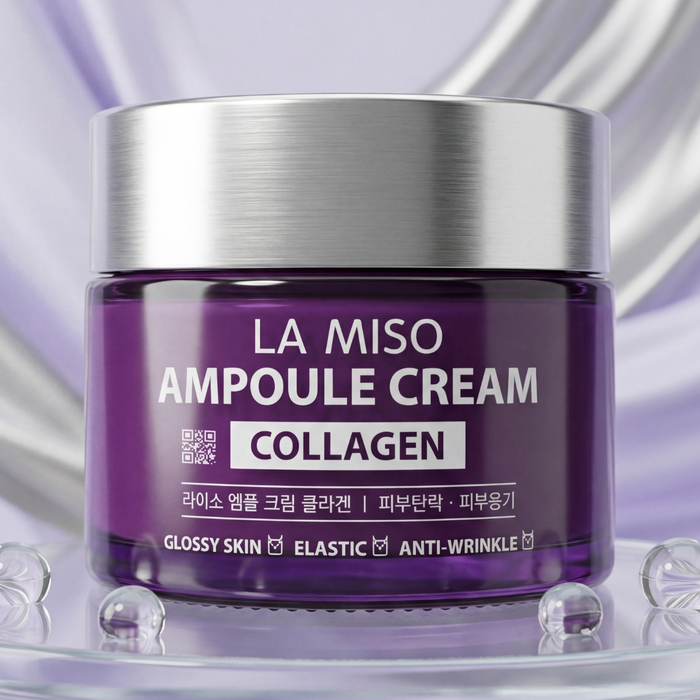 Ампульный крем La Miso с коллагеном — восстановление упругости, эластичности и омоложение кожи, Из этой же серии: Крем, На основе: Коллаген