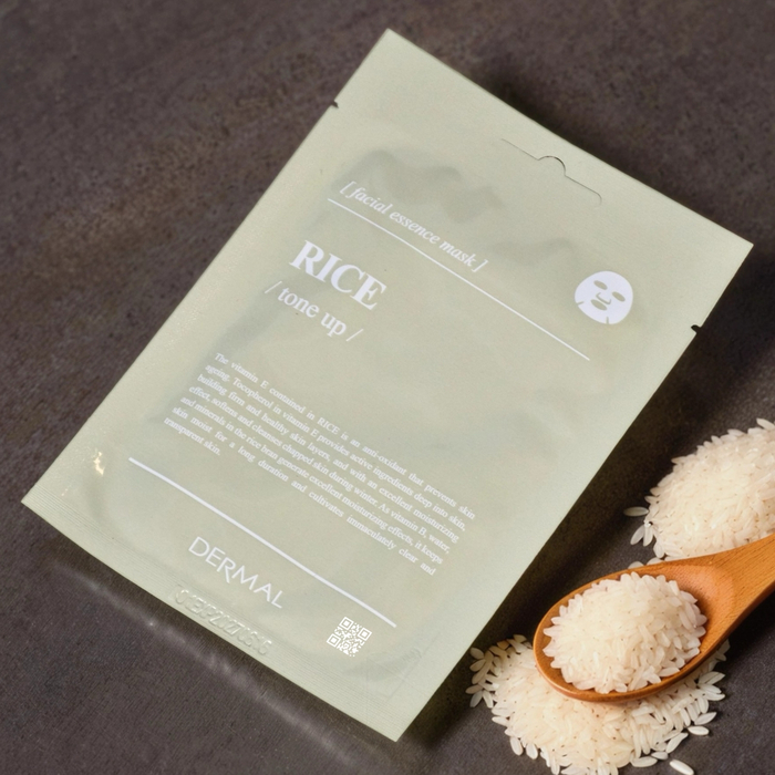 Выравнивающая тон маска Dermal с экстрактом риса - осветление и матирование кожи, Выбранный выриант маски: Экстракт риса