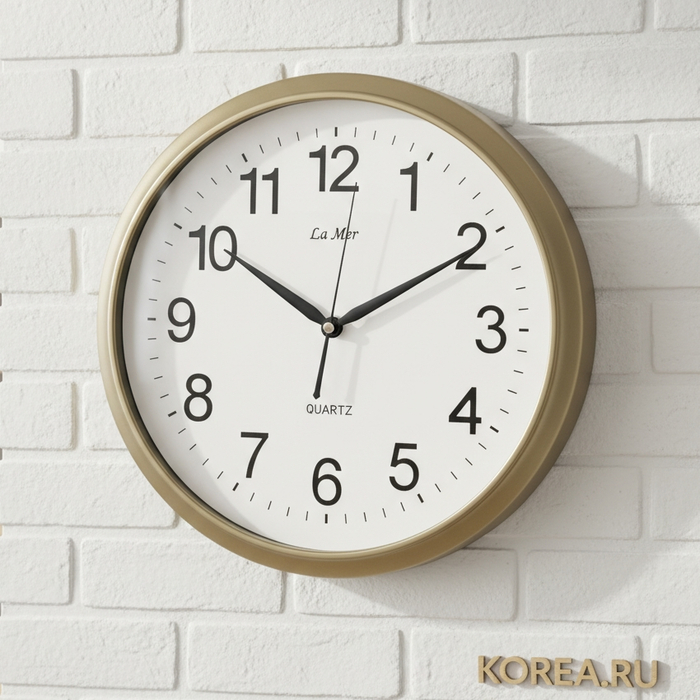 Настенные часы La Mer GD055006 классический стиль 298х298 мм золотой корпус