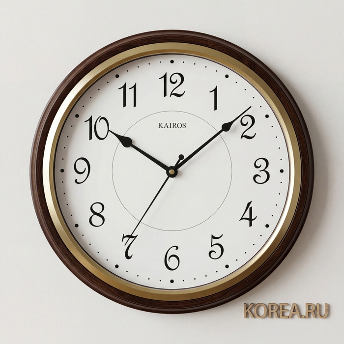 Настенные часы Kairos RP2251 классический дизайн с плавным ходом 320 мм