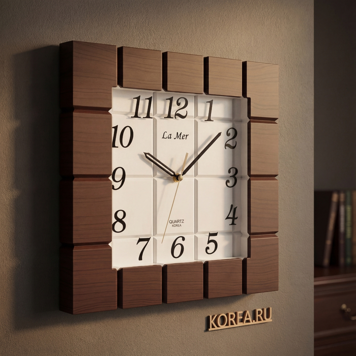 Настенные часы Lamer GD042002 с плавным ходом 330х330 мм — элегантное дополнение интерьера, изображение 2