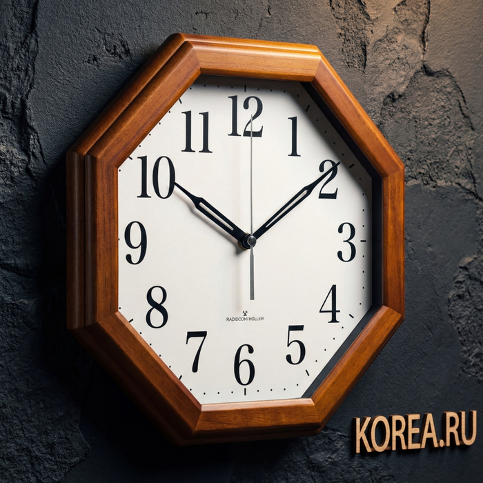 Настенные часы Lamer GL230 восьмигранные с плавным ходом 310x310 мм, изображение 2