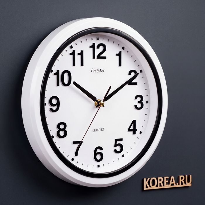 Настенные часы La Mer GD309-2 классический белый дизайн 280x280 мм, изображение 2
