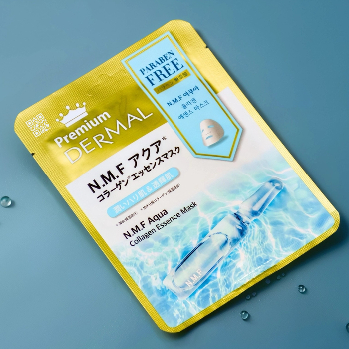 Маска для лица с натуральным увлажняющим фактором (NMF) и коллагеном Dermal Premium — интенсивная гидратация и восстановление защитного барьера кожи, Выбранный выриант маски: Увлажняющий фактор