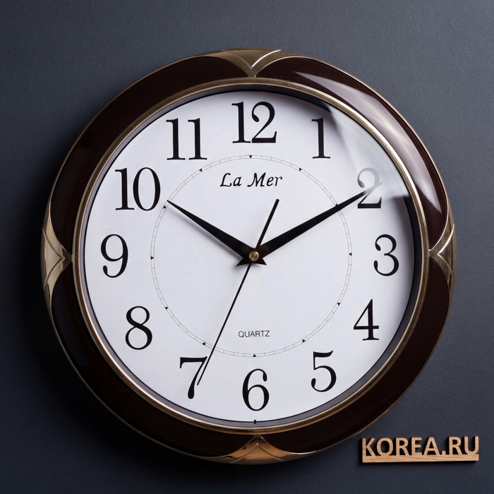 Настенные часы La Mer GD232007 круглые с плавным ходом 33 см, изображение 2