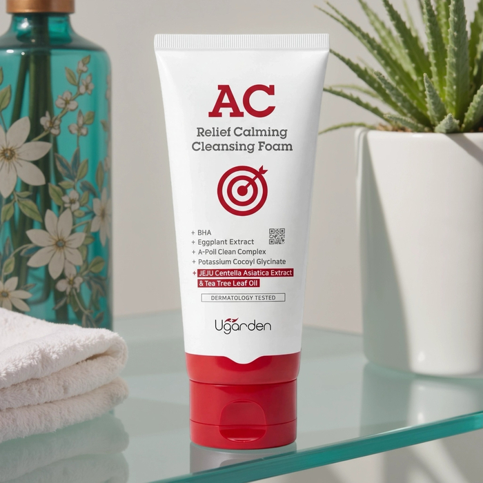 Успокаивающая пенка для умывания Ugarden AC Relief с Центеллой Азиатской — K-beauty очищение и восстановление кожи, Из этой же серии: Пенка