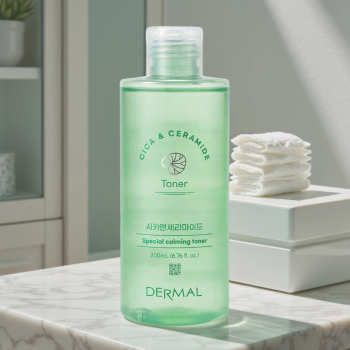 Балансирующий тонер DERMAL Cica & Ceramide с центеллой азиатской: восстановление pH, увлажнение и нежное отшелушивание, Из этой же серии: Тонер