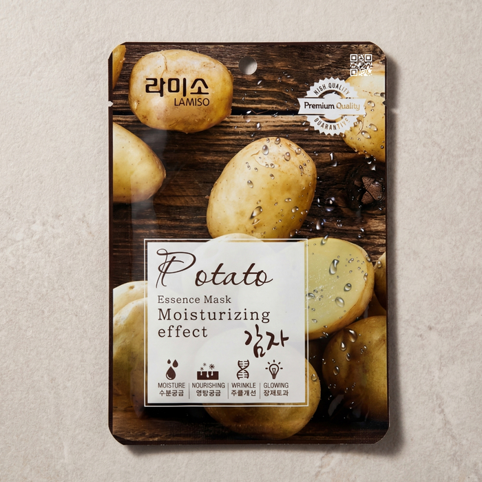 Маска-салфетка La Miso с экстрактом картофеля — успокаивающий уход, питание и восстановление чувствительной кожи, На основе: Картофель