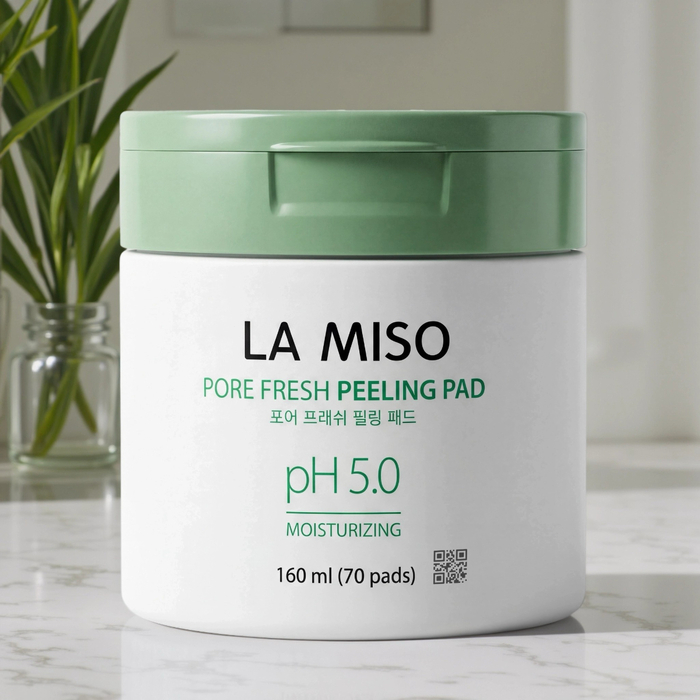 Очищающие и отшелушивающие салфетки La Miso для лица с рH 5.0 - мягкоге очищение и обновление кожи