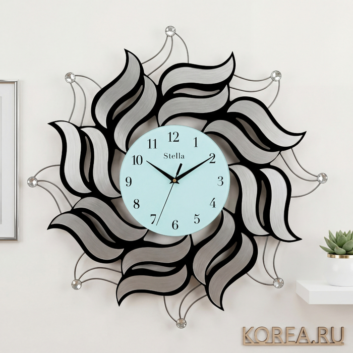 Настенные часы Stella ST329 большие современные с плавным ходом 580×580 мм