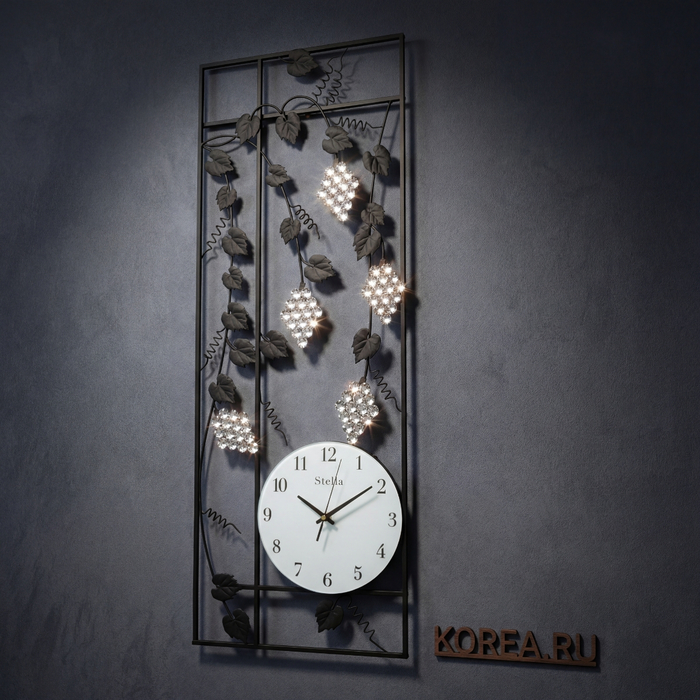 Настенные часы Stella ST1209 в стиле виноград 880х320 мм — элегантный декор для современного дома, изображение 2