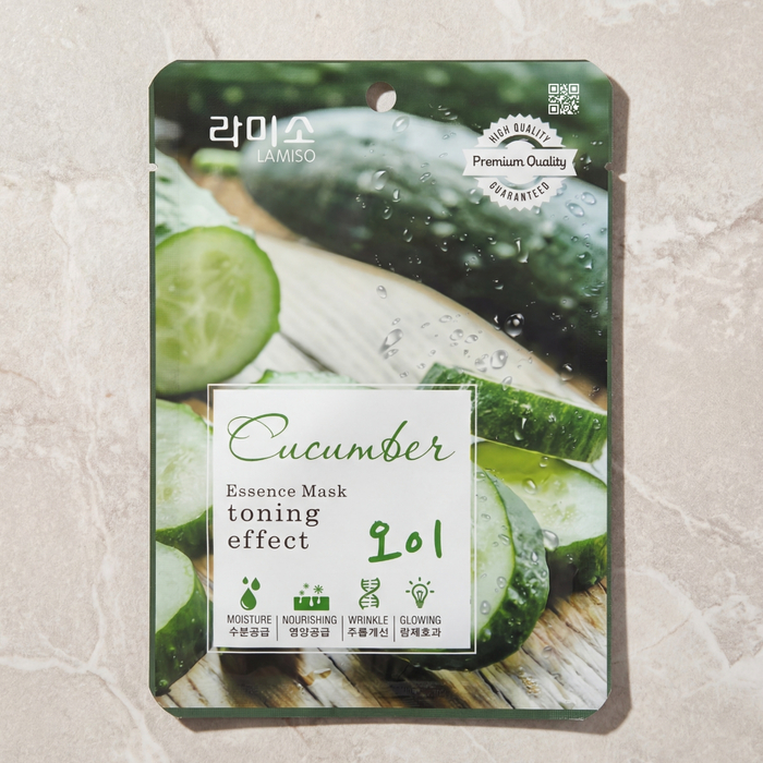 Маска-салфетка La Miso с экстрактом огурца — глубокое увлажнение, освежение и восстановление уставшей кожи, На основе: Огурец