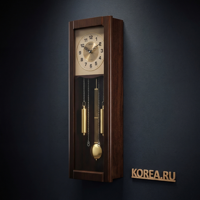 Настенные часы SINIX 301G в стиле ретро-классика с боем Westminster, размер 720x220x90 мм, изображение 2