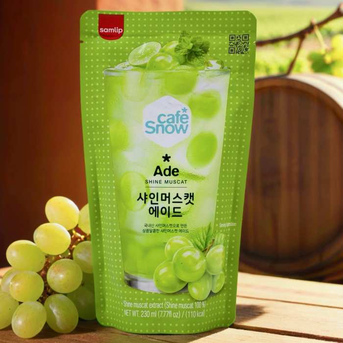 Напиток Samlip "Зеленый виноград Шайнмускат" - Shine Muscat Ade (230мл.), Вкус: Зеленый виноград