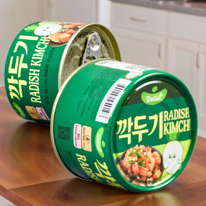 Консервированная кактуги кимчи из дайкона (Delief Radish Kimchi) 160г., изображение 2
