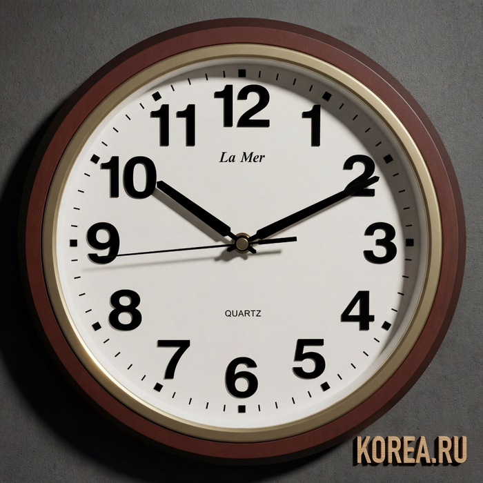 Настенные часы La Mer GD309-9 классические с плавным ходом 280х280 мм, изображение 2