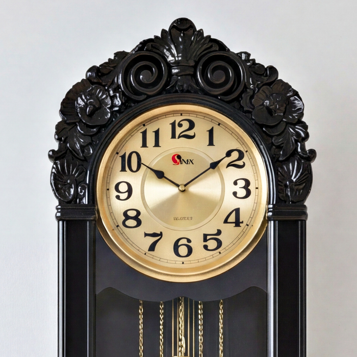 Напольные часы SINIX 925ES классический черный корпус с маятником 1920x520x260 мм, изображение 5