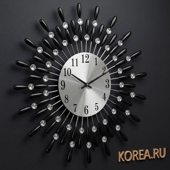 Настенные часы B&S BS056-206236B со спицами: стильный элемент интерьера 430×430 мм, изображение 2