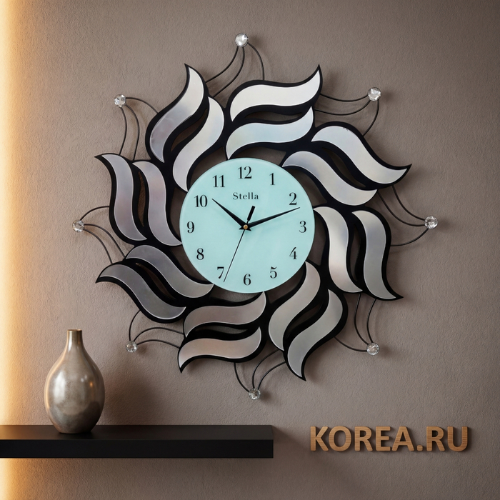 Настенные часы Stella ST329 большие современные с плавным ходом 580×580 мм, изображение 2