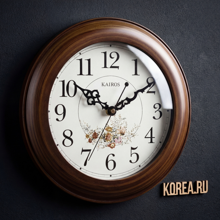 Настенные часы KAIROS KS362-1 классические 290мм с плавным ходом для интерьера, изображение 2